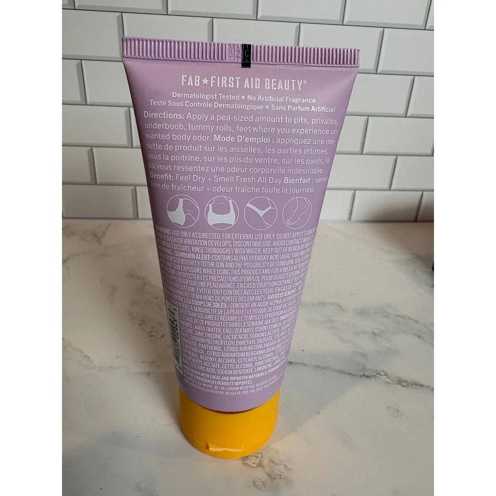 First Aid Beauty FAB Whole Body Deodorant‎ Cream Fresh Citrus 3 oz Aluminum Free